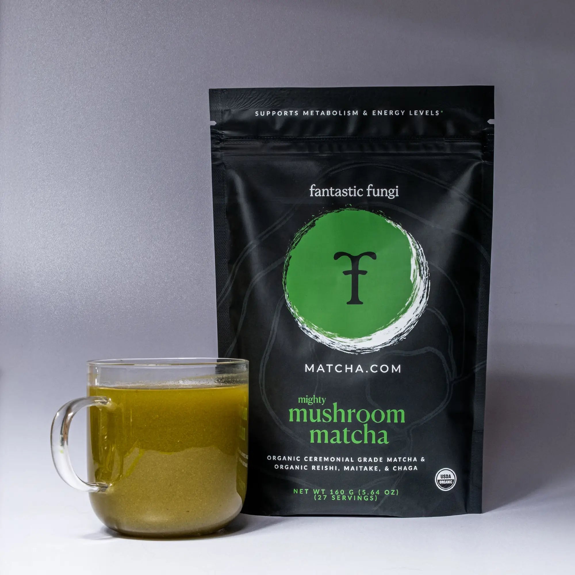 Mighty Mushroom Matcha Latte (Fantastic Fungi)