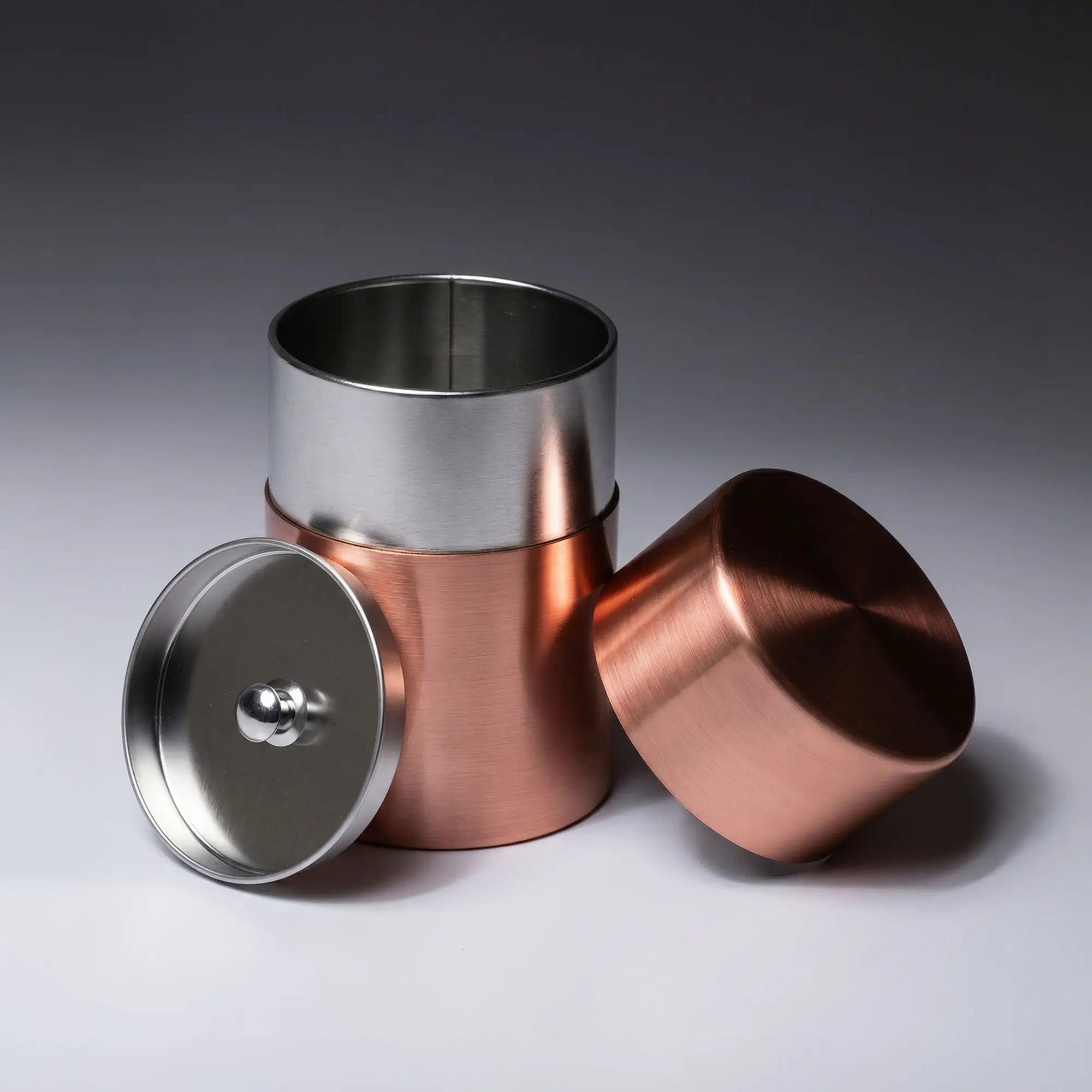 Copper Matcha Caddy | Japanese Tea Storage Chazutsu